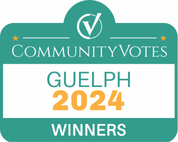 Guelph Community Votes Award 2024 recognizing trusted local businesses.
