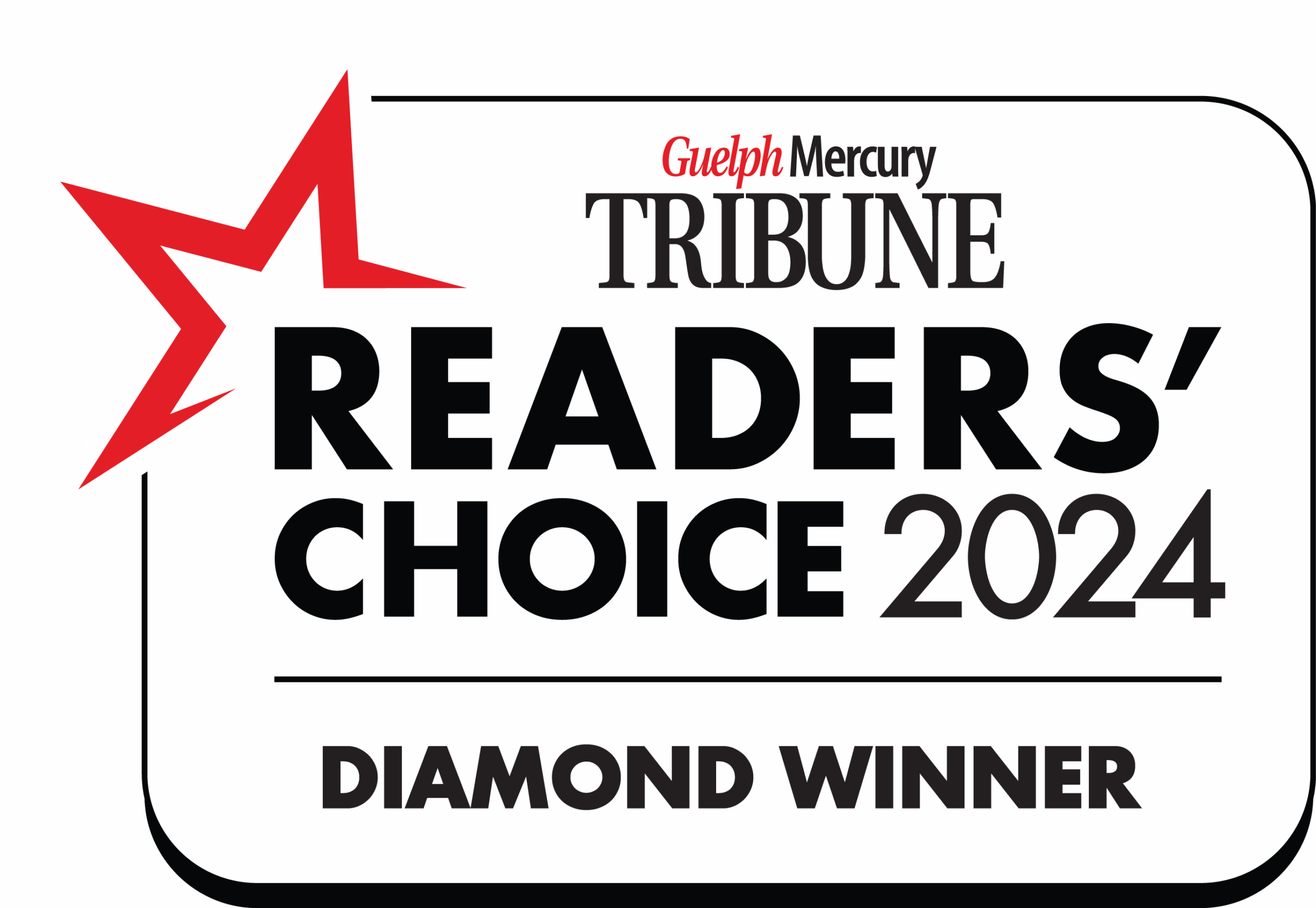 Guelph Mercury Reader’s Choice Award 2024 recognizing local excellence.